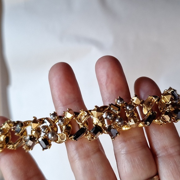 MARC by MARC Jacobs Chunky Bracelet MISSING STONES Click Lock CELEB STYLE BLUE - Picture 7 of 7